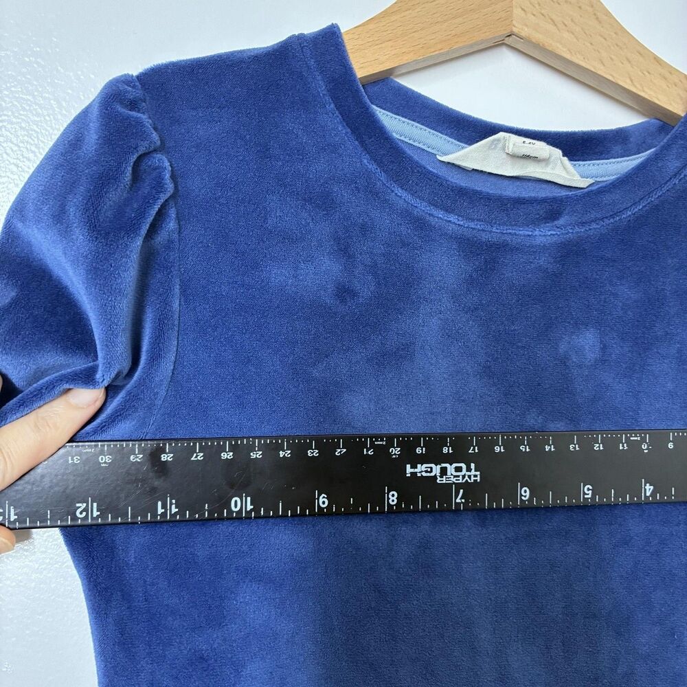 Mini Boden Dress Girls 5-6Y Multicolor Velour Colorblock Fit & Flare Party - Picture 6 of 14